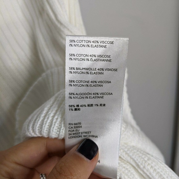 FREE PEOPLE White Solid Gold Knit Flowy Skirt NEW - Picture 6 of 7